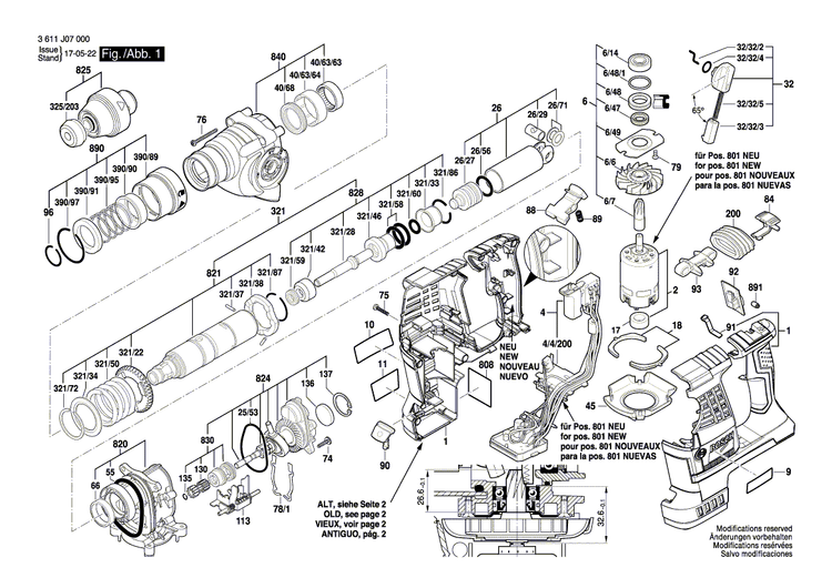 New Genuine Bosch 1610591055 Air-Deflector Ring