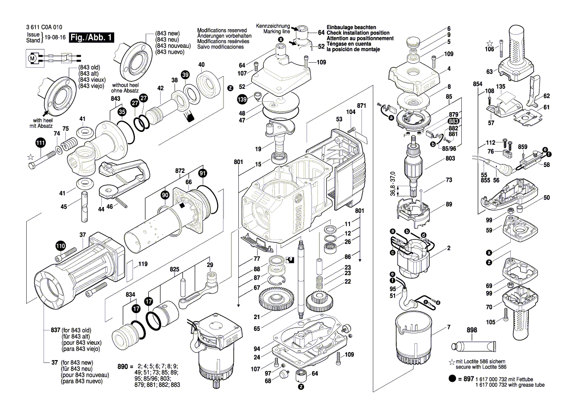 New Genuine Bosch 1610913005 Needle-Roller Assembly