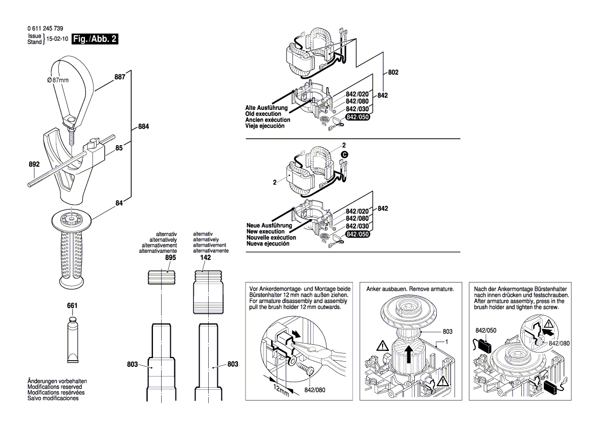 New Genuine Bosch 1611110C17 Warning Plate