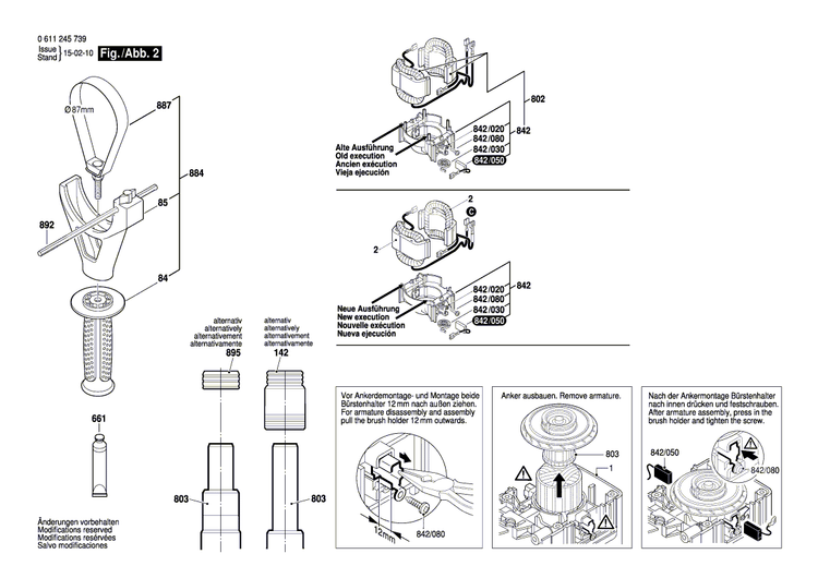 New Genuine Bosch 1611110C17 Warning Plate