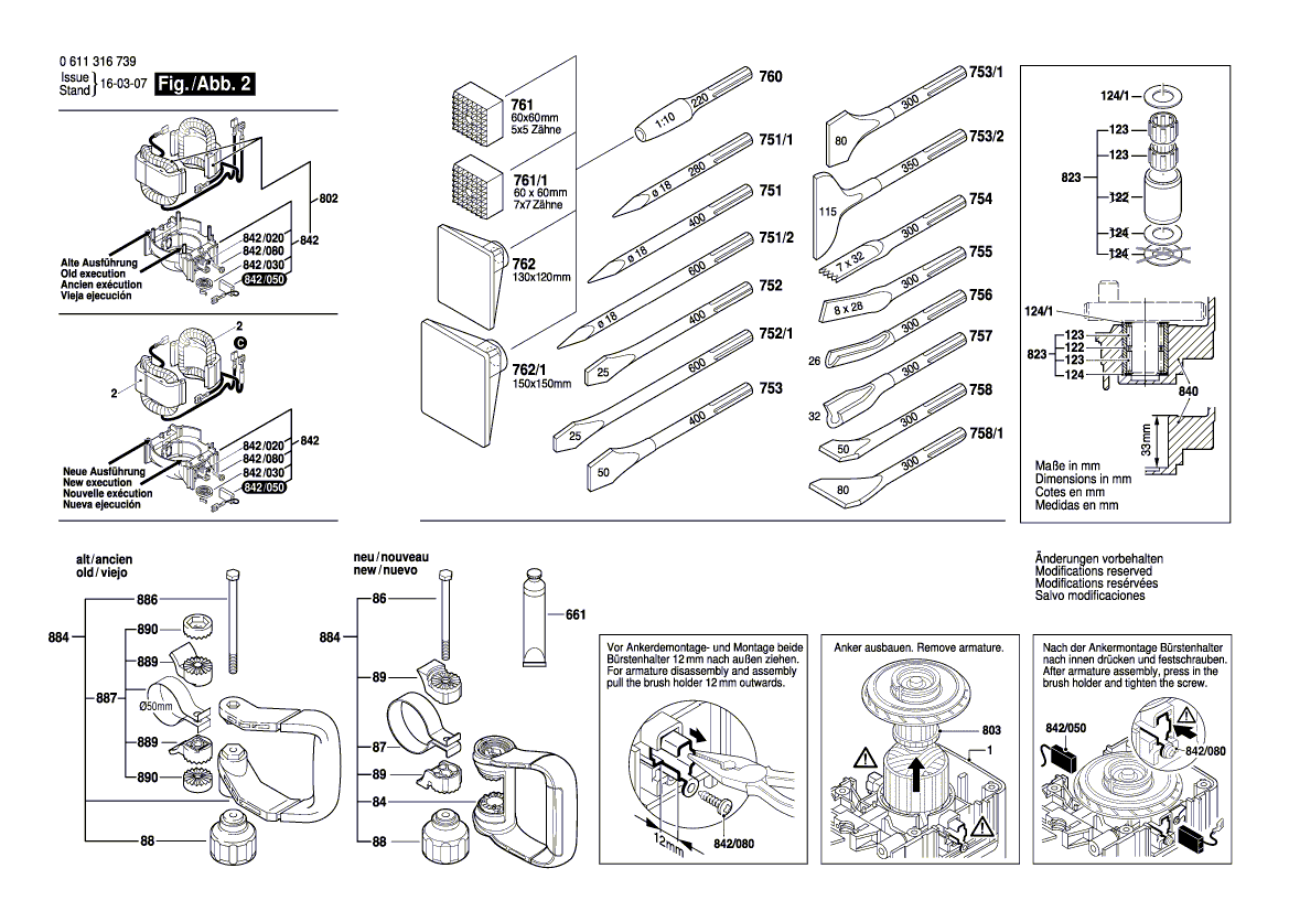 New Genuine Bosch 1611110C36 Warning Plate