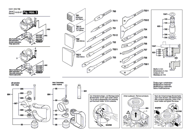 New Genuine Bosch 1611110C36 Warning Plate