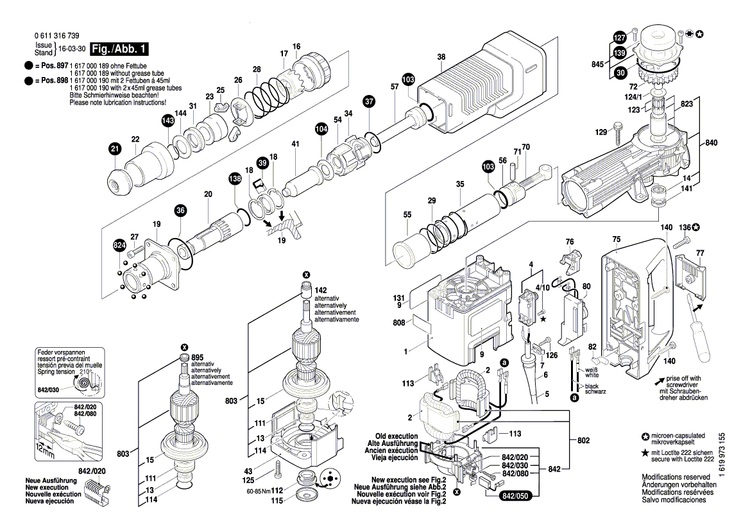 New Genuine Bosch 1611110C36 Warning Plate