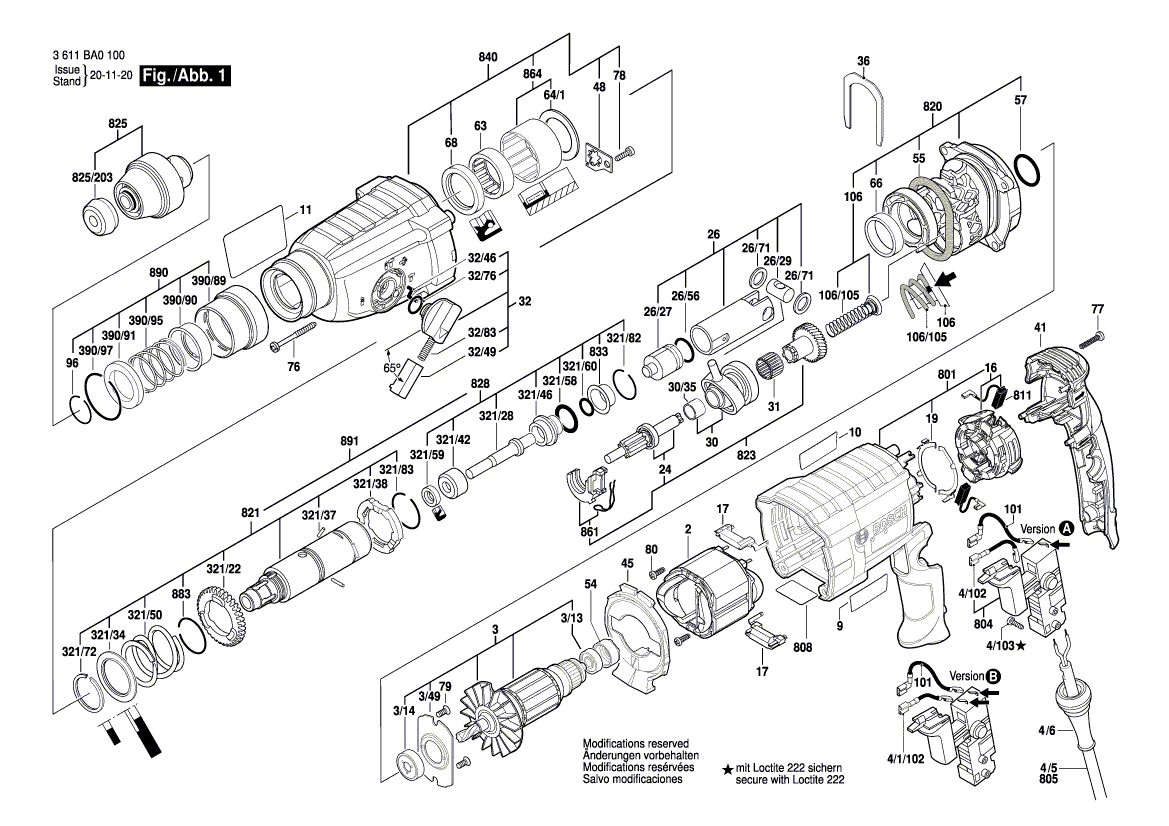 New Genuine Bosch 1611110W41 Manufacturer's nameplate