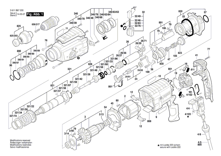 New Genuine Bosch 1611110Z97 Manufacturer's nameplate