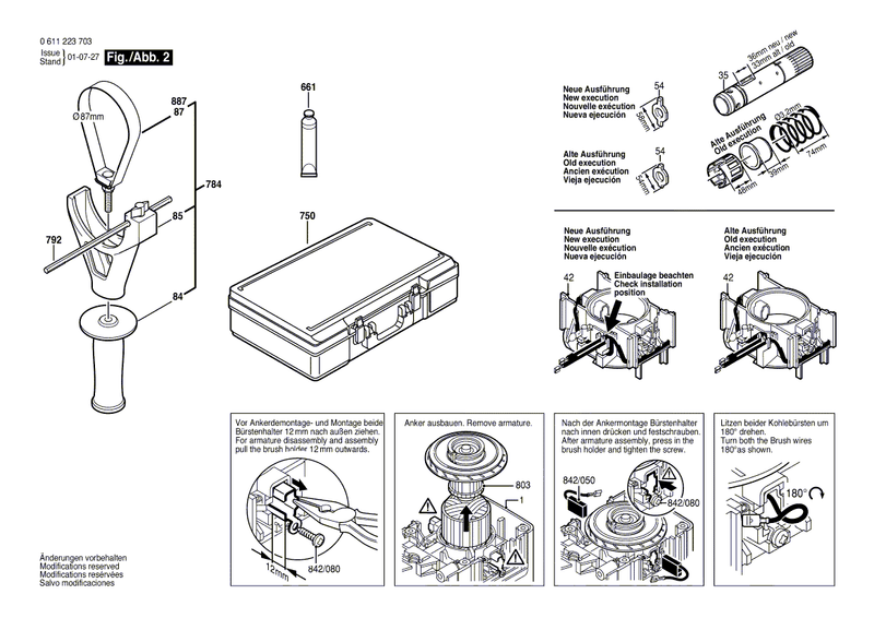 New Genuine Bosch 1613100020 Straight Pin