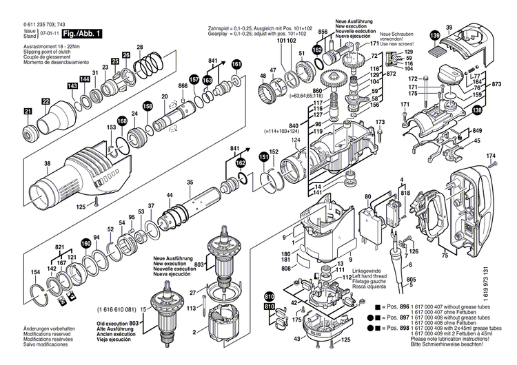 New Genuine Bosch 1613433001 Screw and washer assembly