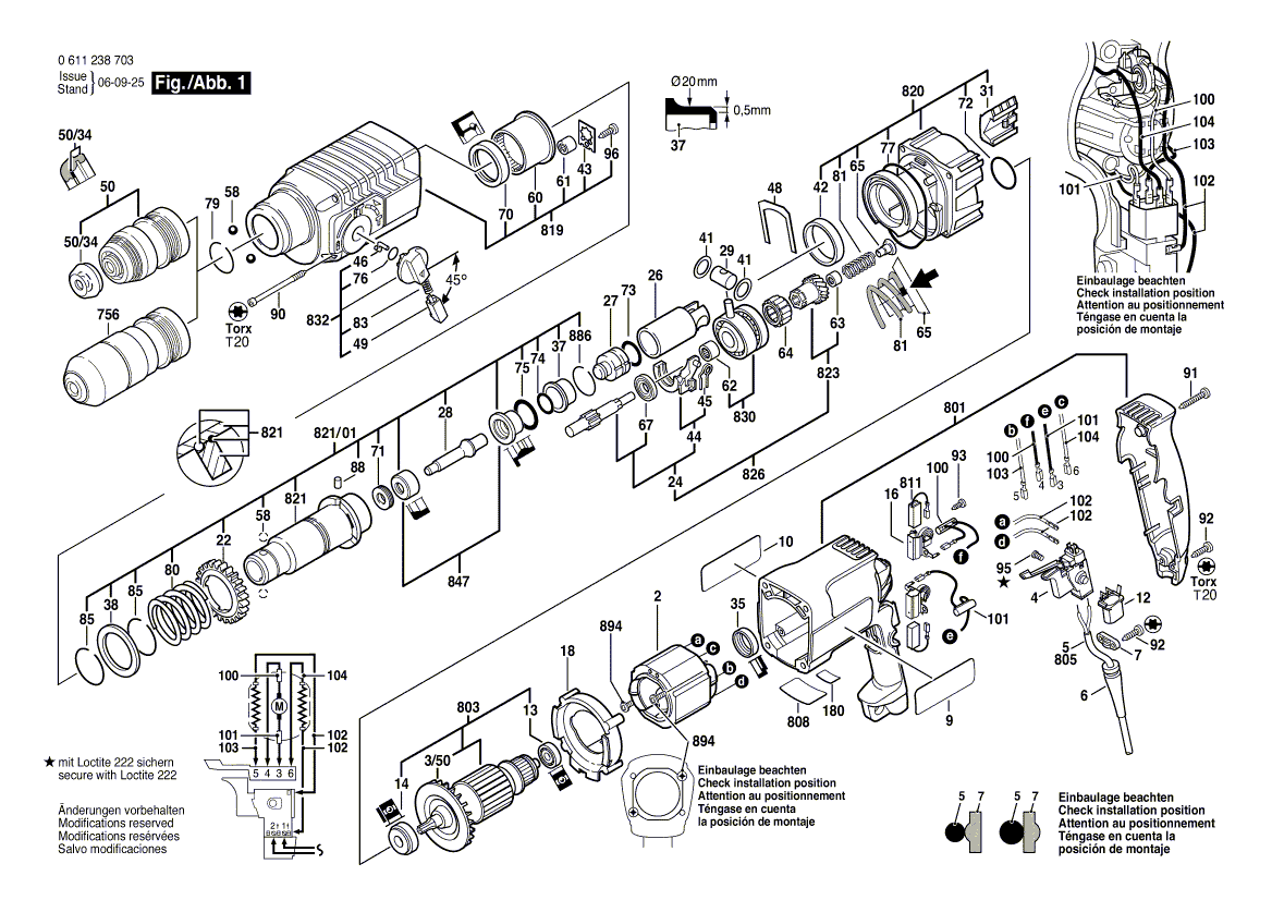 New Genuine Bosch 1614010231 Armature With Fan