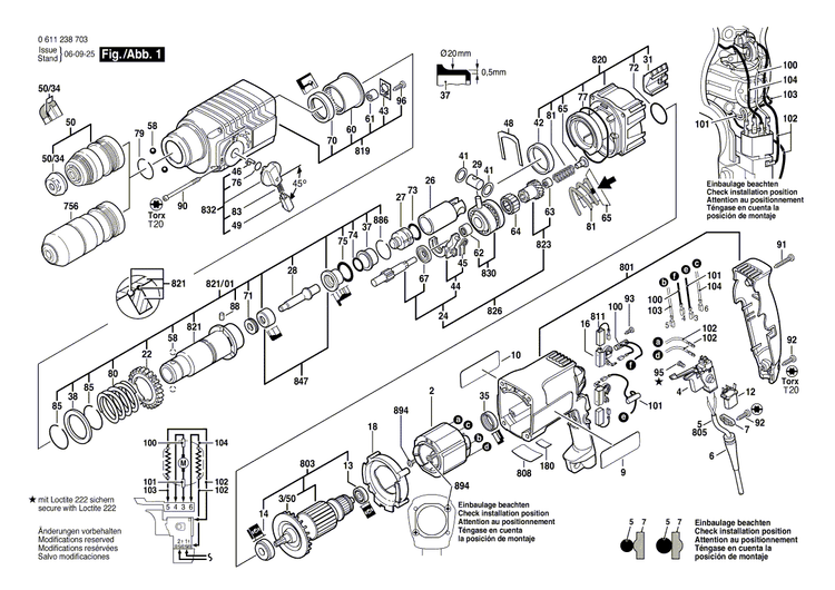 New Genuine Bosch 1614010231 Armature With Fan