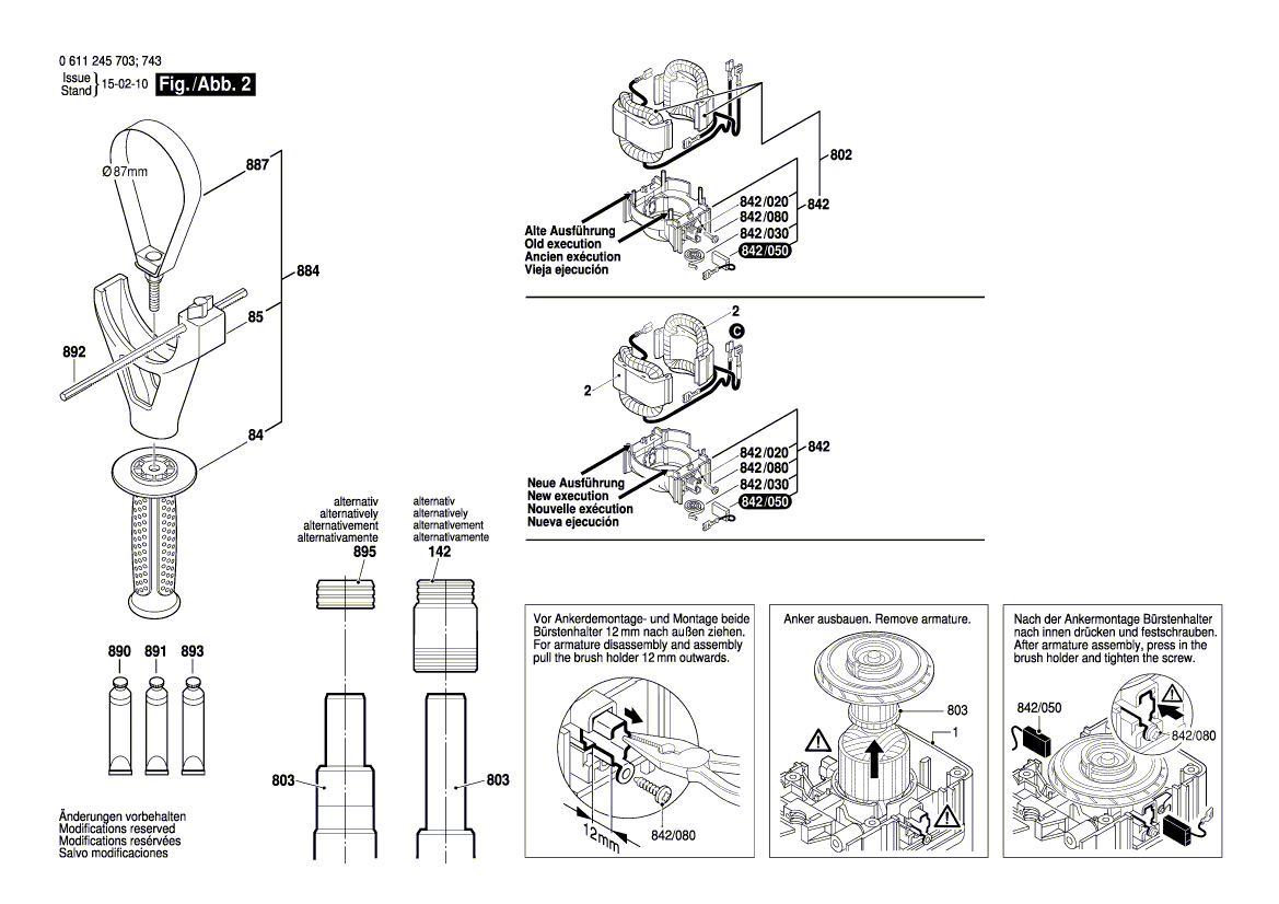 New Genuine Bosch 1614011074 Armature