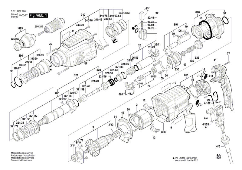 New Genuine Bosch 1614220209 Field