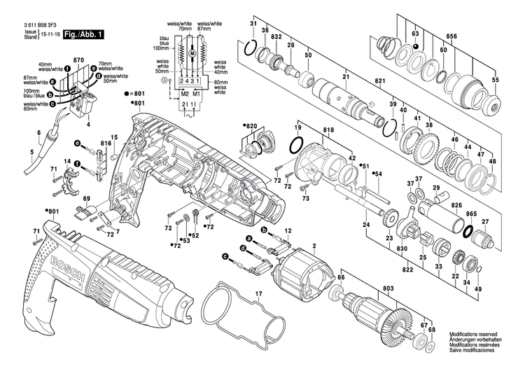 New Genuine Bosch 1614601054 Retaining ring