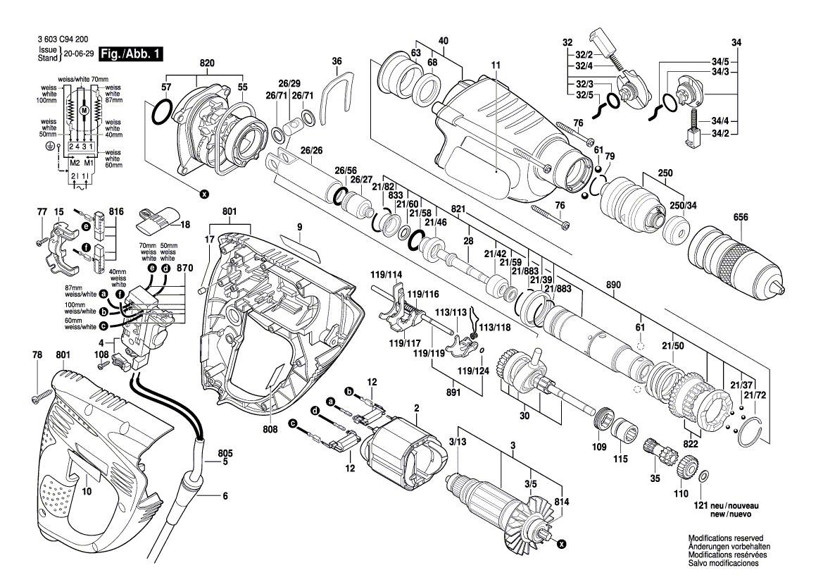 New Genuine Bosch 1614651020 Switch Spring