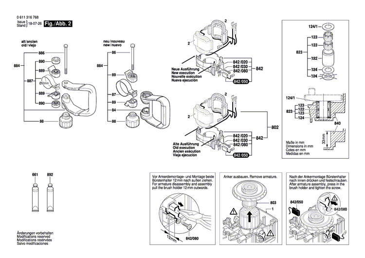 New Genuine Bosch 1615108092 Motor Housing