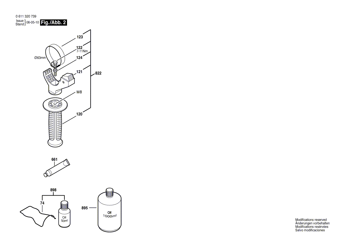 New Genuine Bosch 1615132075 Flap Grip