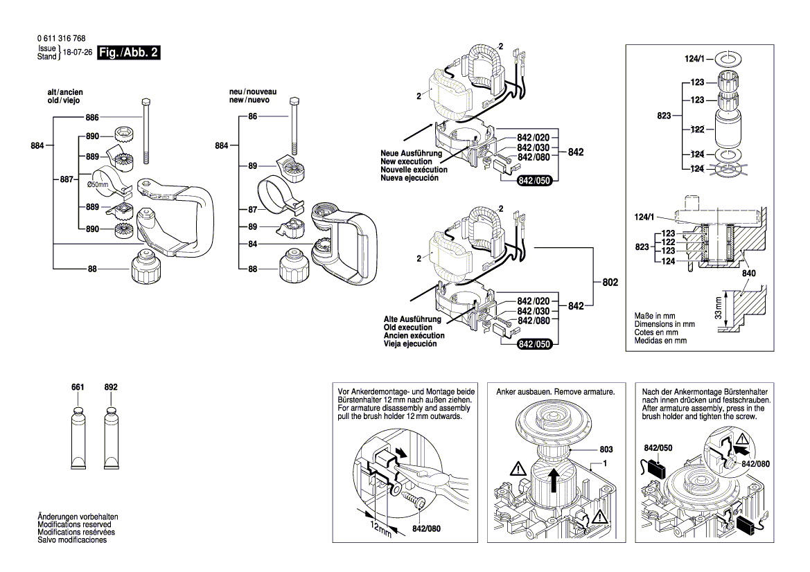 New Genuine Bosch 1615190070 Covering hood