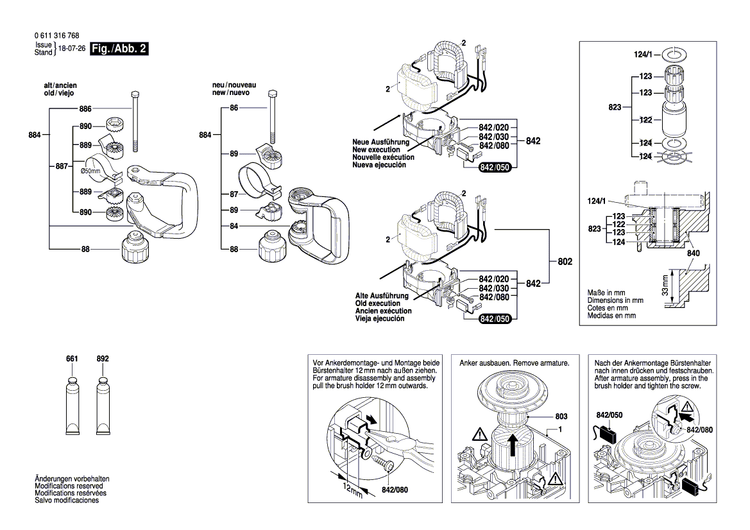 New Genuine Bosch 1615190070 Covering hood