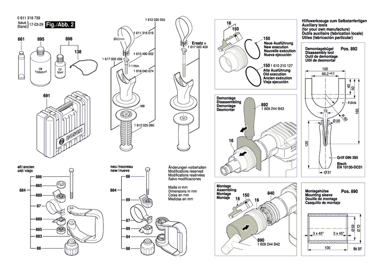 New Genuine Bosch 1615190105 Covering hood