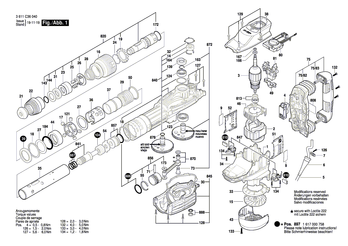 New Genuine Bosch 1615190173 Covering hood