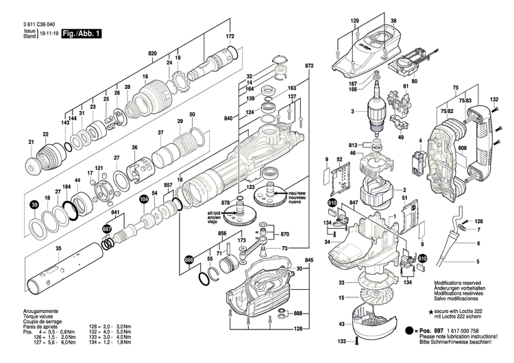 New Genuine Bosch 1615190173 Covering hood