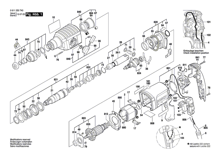 New Genuine Bosch 1615438431 Lock