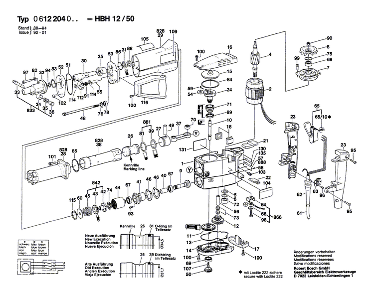 New Genuine Bosch 1615806064 Gear Housing