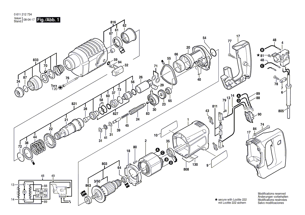 New Genuine Bosch 1615806077 Gear Housing