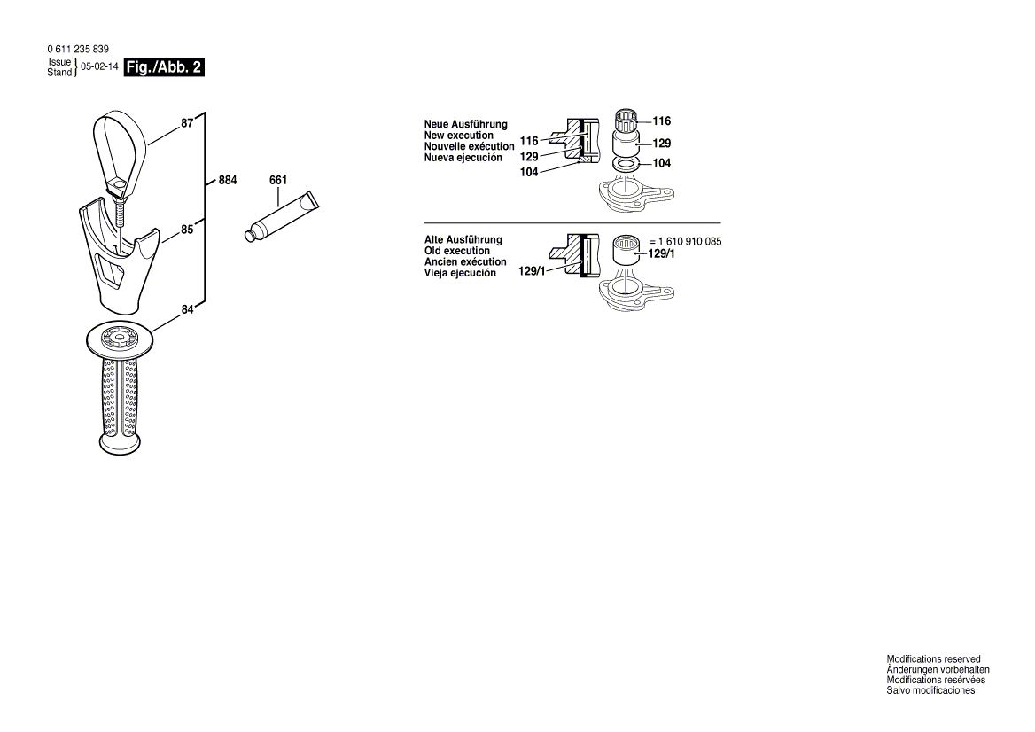 New Genuine Bosch 1615806156 Hammer Pipe