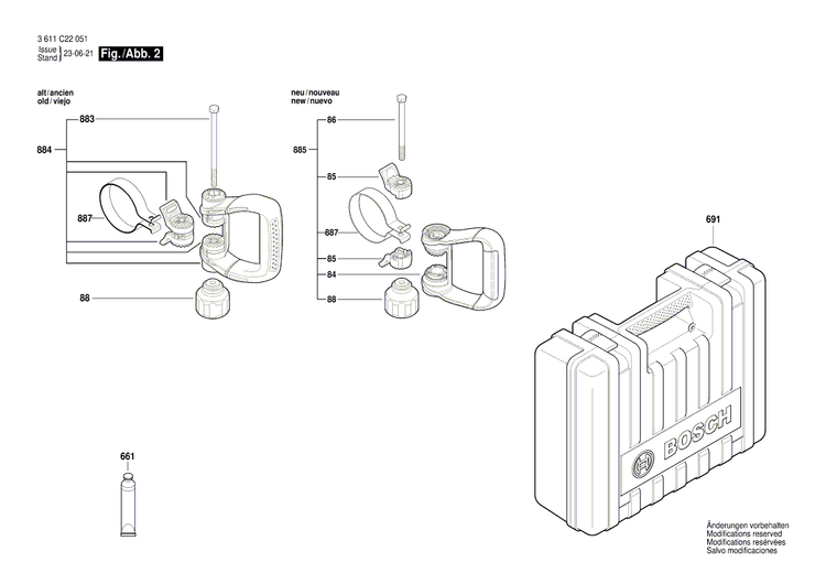 New Genuine Bosch 1615806249 Hammer Pipe