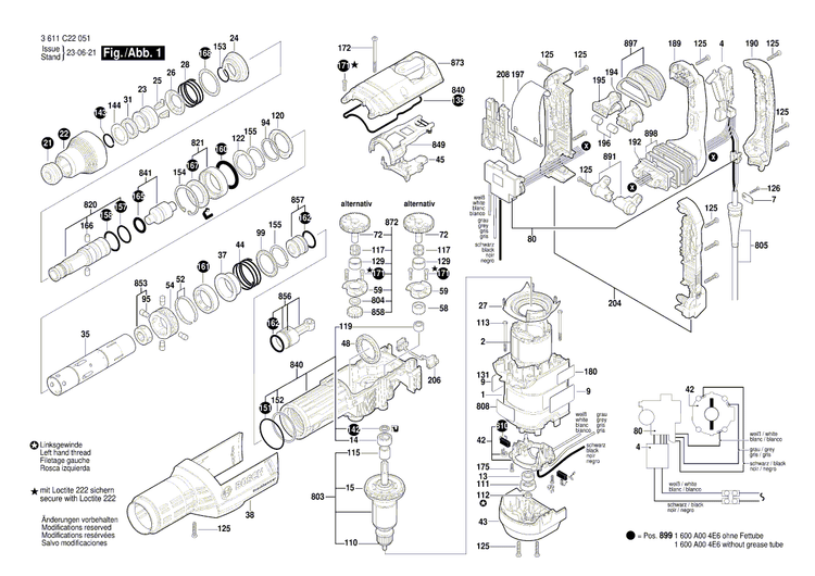 New Genuine Bosch 1615806249 Hammer Pipe