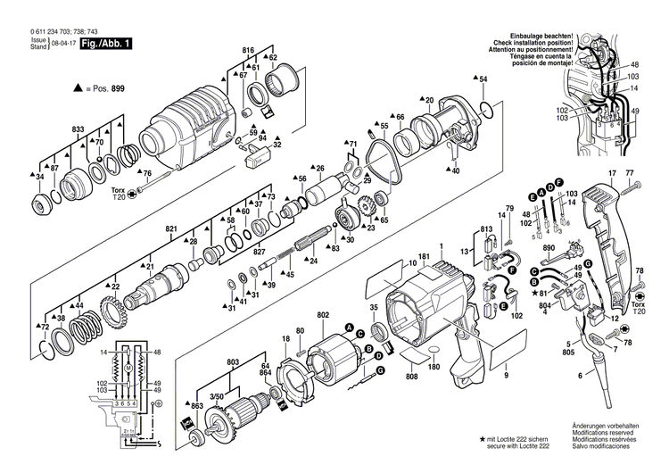New Genuine Bosch 1615819005 Drive bearing