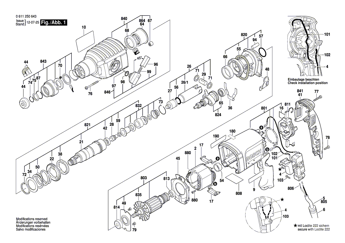 New Genuine Bosch 1616312002 Cylindrical Gear