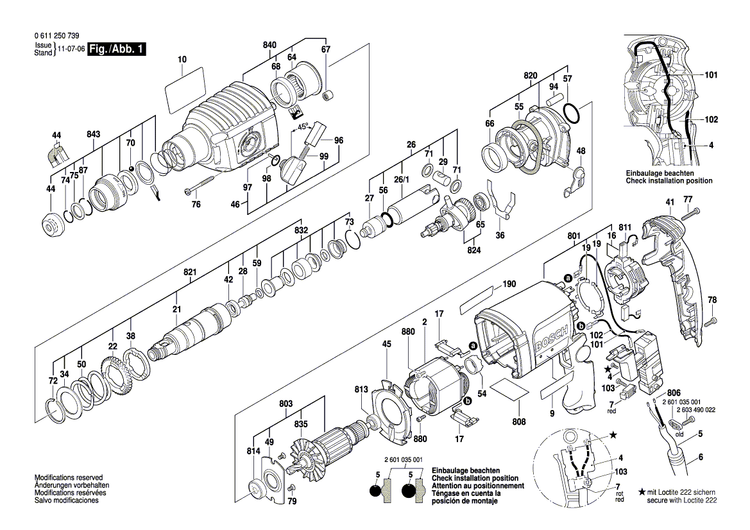 New Genuine Bosch 1616312003 Cylindrical Gear