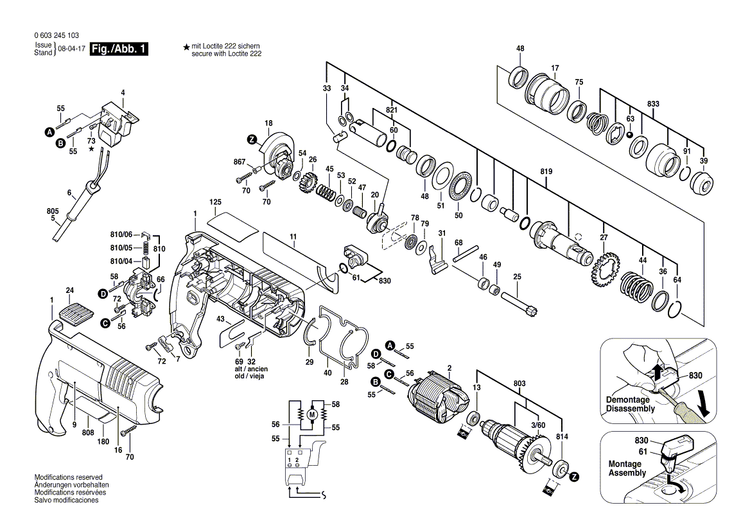 New Genuine Bosch 1616317034 Cylindrical Gear