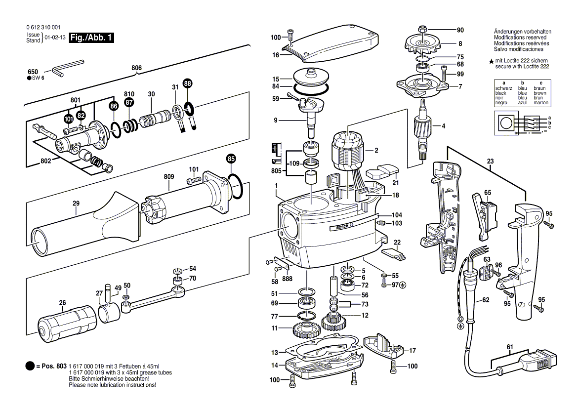 New Genuine Bosch 1616328024 Cylindrical Gear