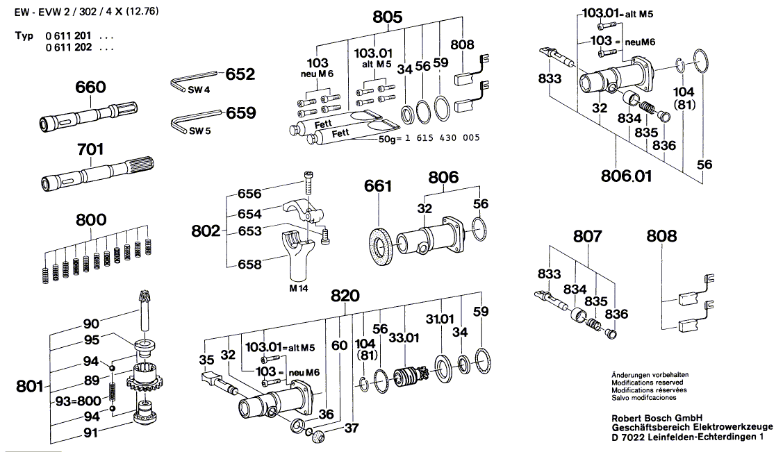 New Genuine Bosch 1617000014 Locking Bolt Set