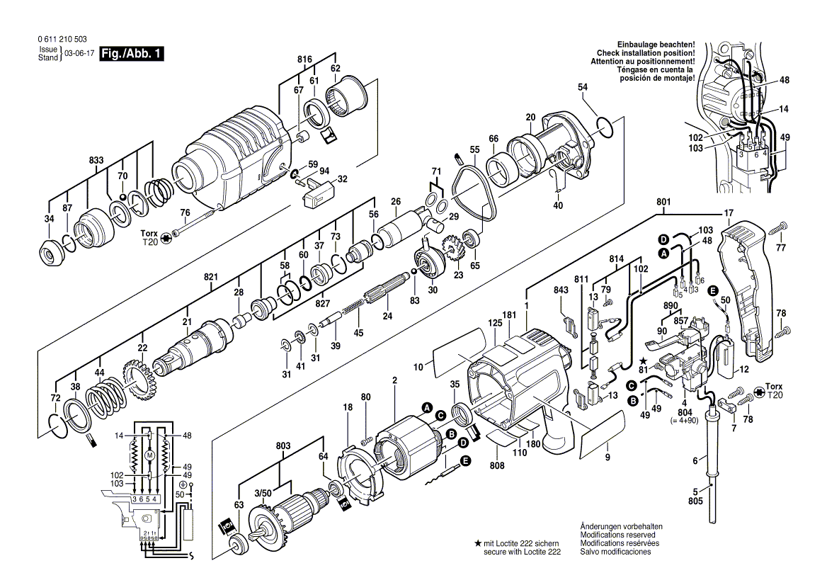 New Genuine Bosch 1617000134 Modification Set