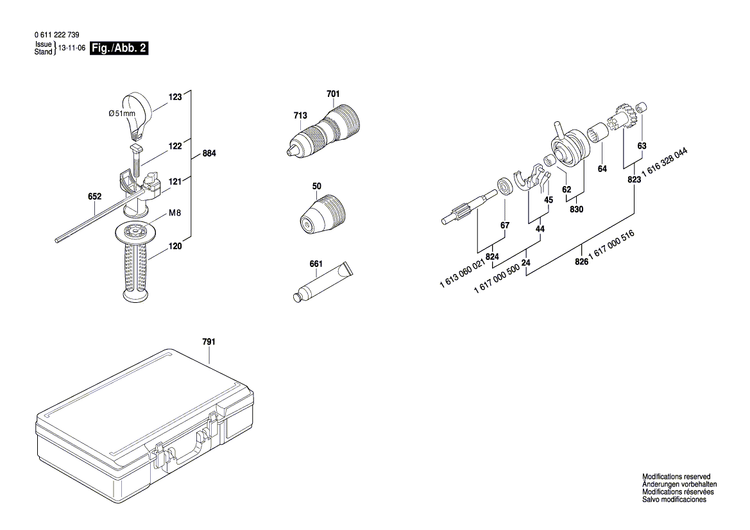New Genuine Bosch 1617000262 Wear and Tear Part Set
