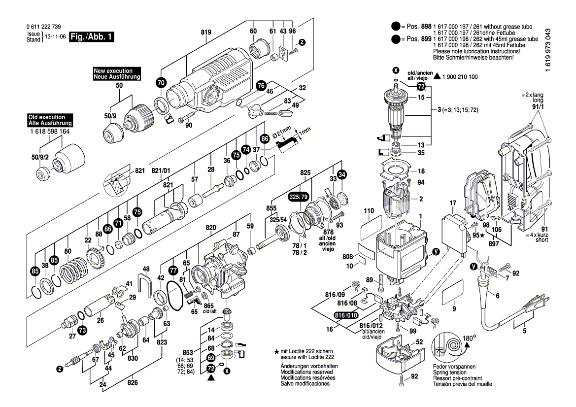 New Genuine Bosch 1617000262 Wear and Tear Part Set