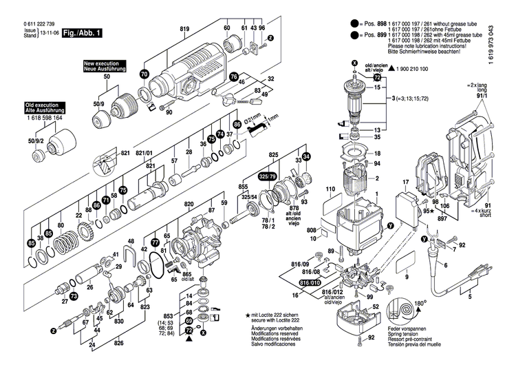 New Genuine Bosch 1617000262 Wear and Tear Part Set