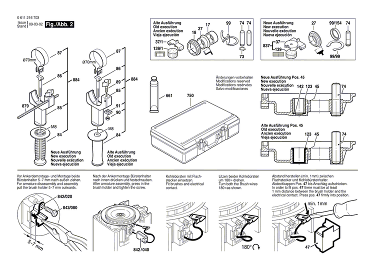 New Genuine Bosch 1617000272 Wear and Tear Part Set