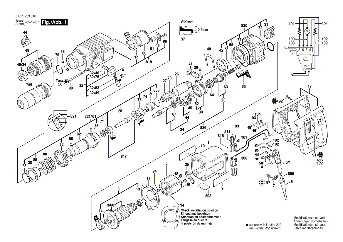 New Genuine Bosch 1617000332 Keyless Chuck