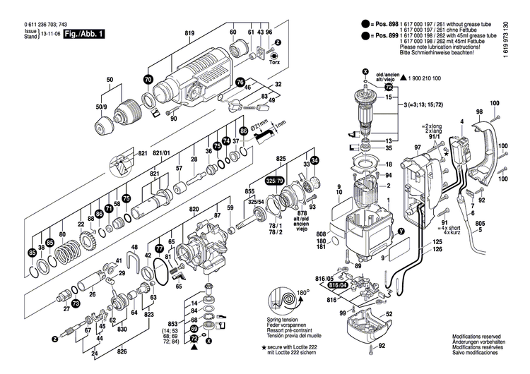New Genuine Bosch 1617000345 Impact Mechanism Housing