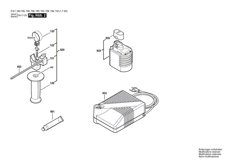 New Genuine Bosch 1617000387 Hammer Pipe