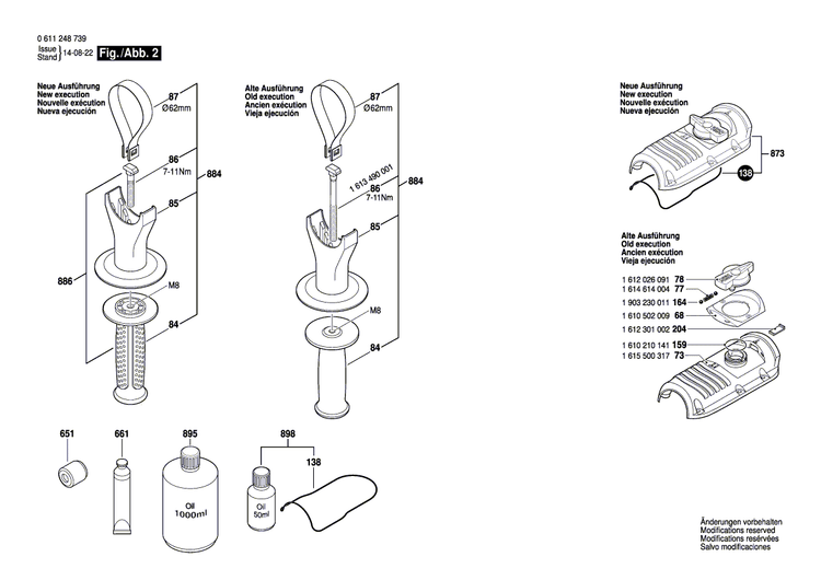 New Genuine Bosch 1617000451 Wear and Tear Part Set