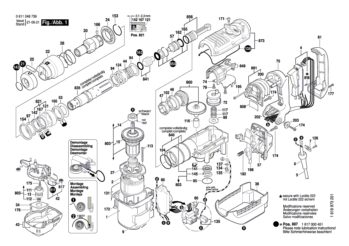 New Genuine Bosch 1617000451 Wear and Tear Part Set