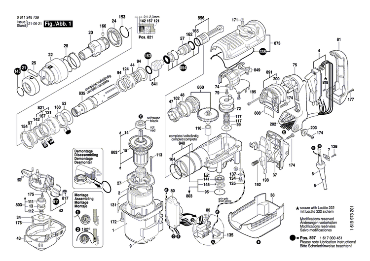 New Genuine Bosch 1617000451 Wear and Tear Part Set