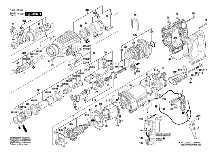 New Genuine Bosch 1617000470 Motor Housing