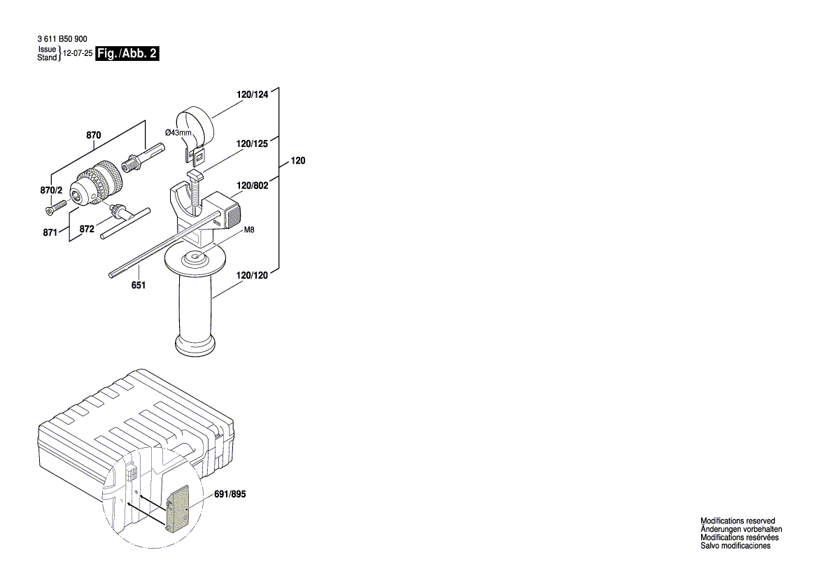 New Genuine Bosch 1617000523 Motor Housing