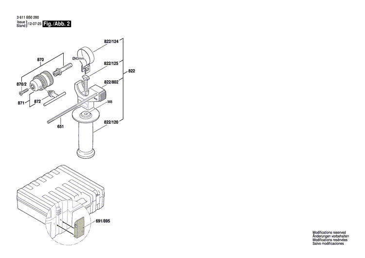 New Genuine Bosch 1617000536 Motor Housing